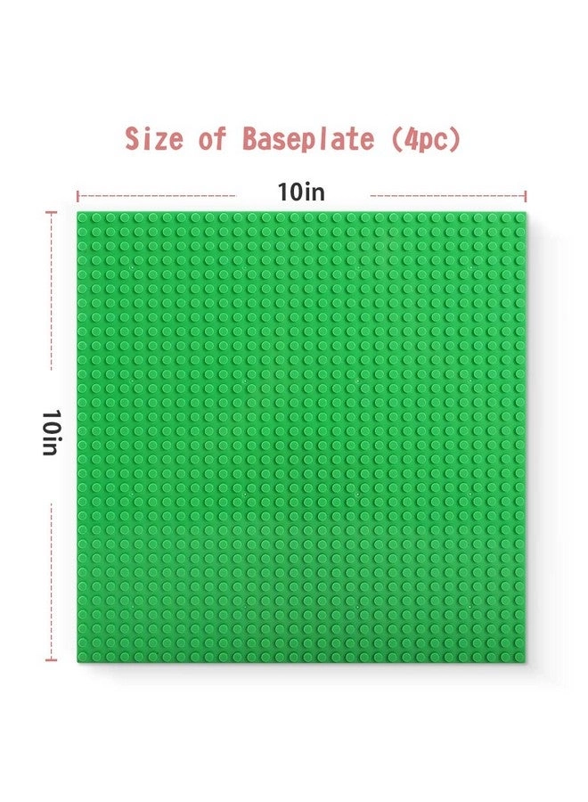 Classic Baseplates - Construction 4 pcs