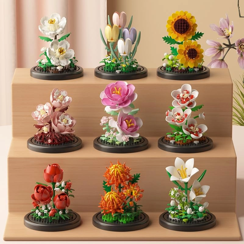 Botanical Flower Micro Blocks Set - Lily 600 pcs