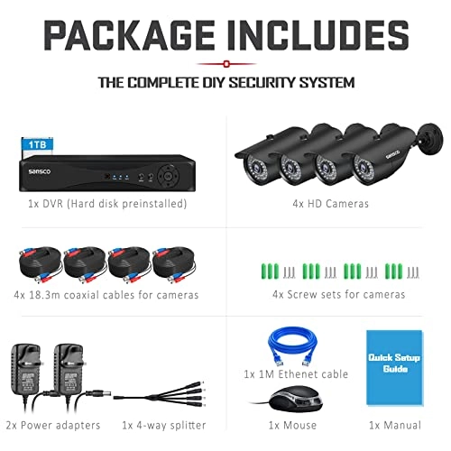 8-CH Smart DVR - 4 Cameras 5MP