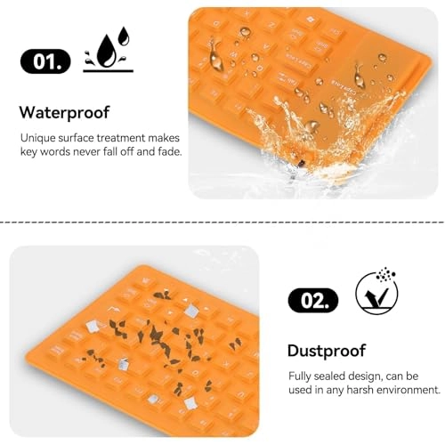 Folding Silicone Keyboard - Wired/Wireless