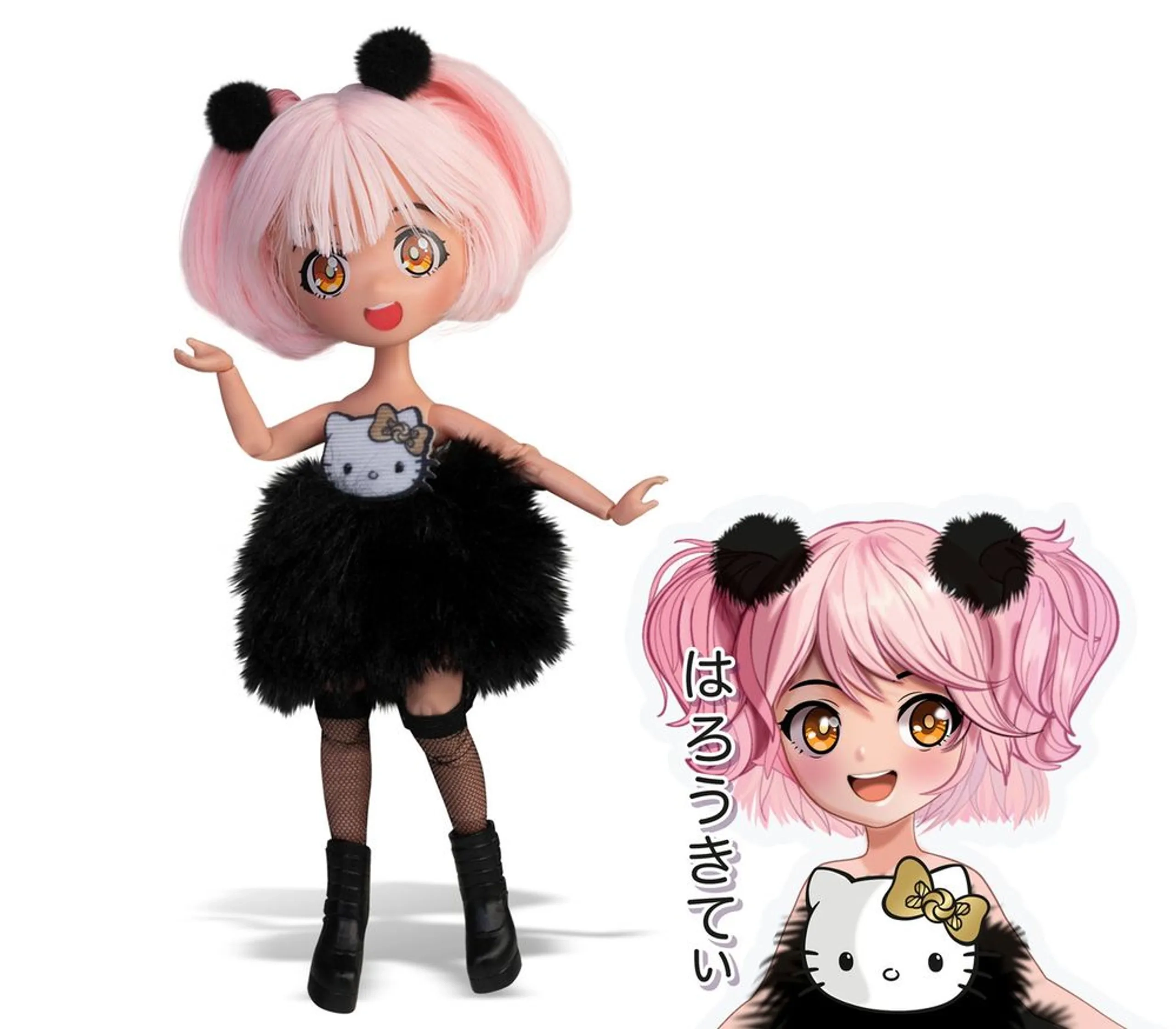 Hello Kitty Manga Doll - Pretty Pink Ages 4+