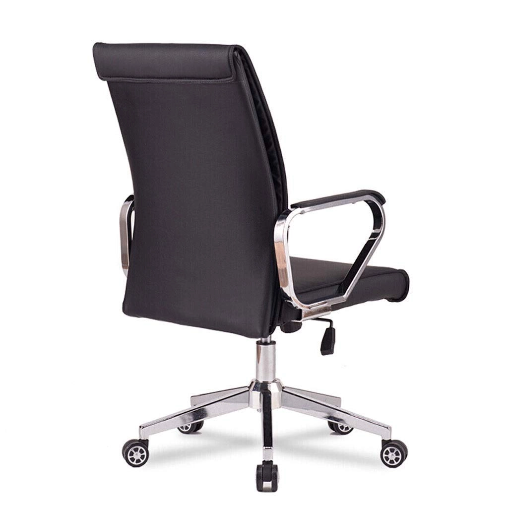 Desk Chair - PU Leather Brown High Back