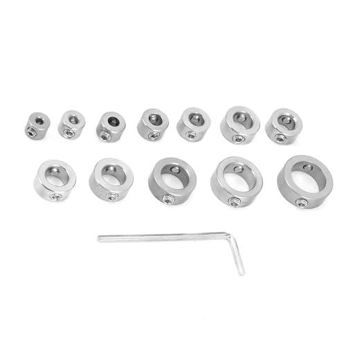 Drill Depth Stop Collar - stainless steel 12 piece(s) 3,4,5,6,7,8,9,9.5,10,12,14,16mm