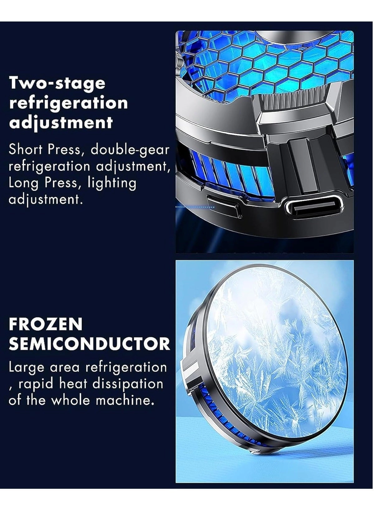 Magnetic Phone Cooler - Cooling Fan Semi-Conductor Chip