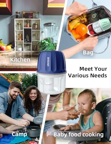 Mini Electric Chopper - 250 Milliliters Rechargeable