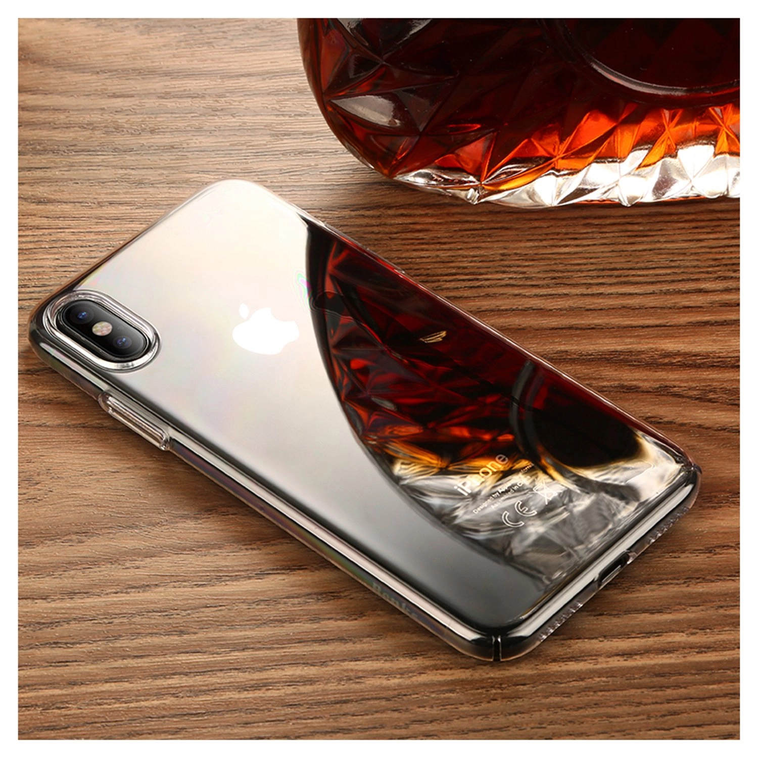 Clear Transparent Cover - Plastic,TPU Back Case for iPhone X