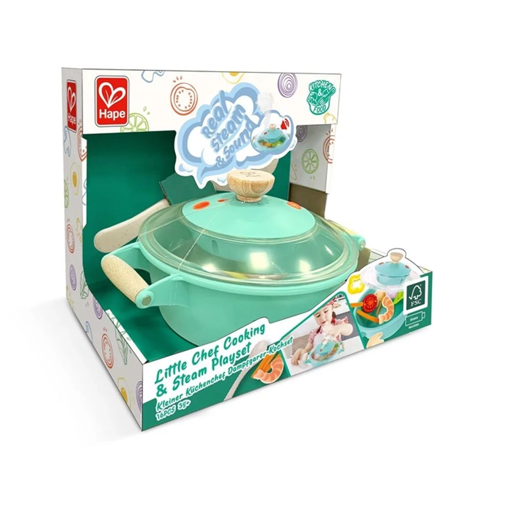 Little Chef Cooking And Steam Playset - Wooden (E3187)