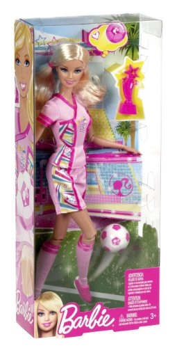 Barbie I Can Be Team Soccer Champion - Soccer Ball Pink Trophy 2 Accessories
