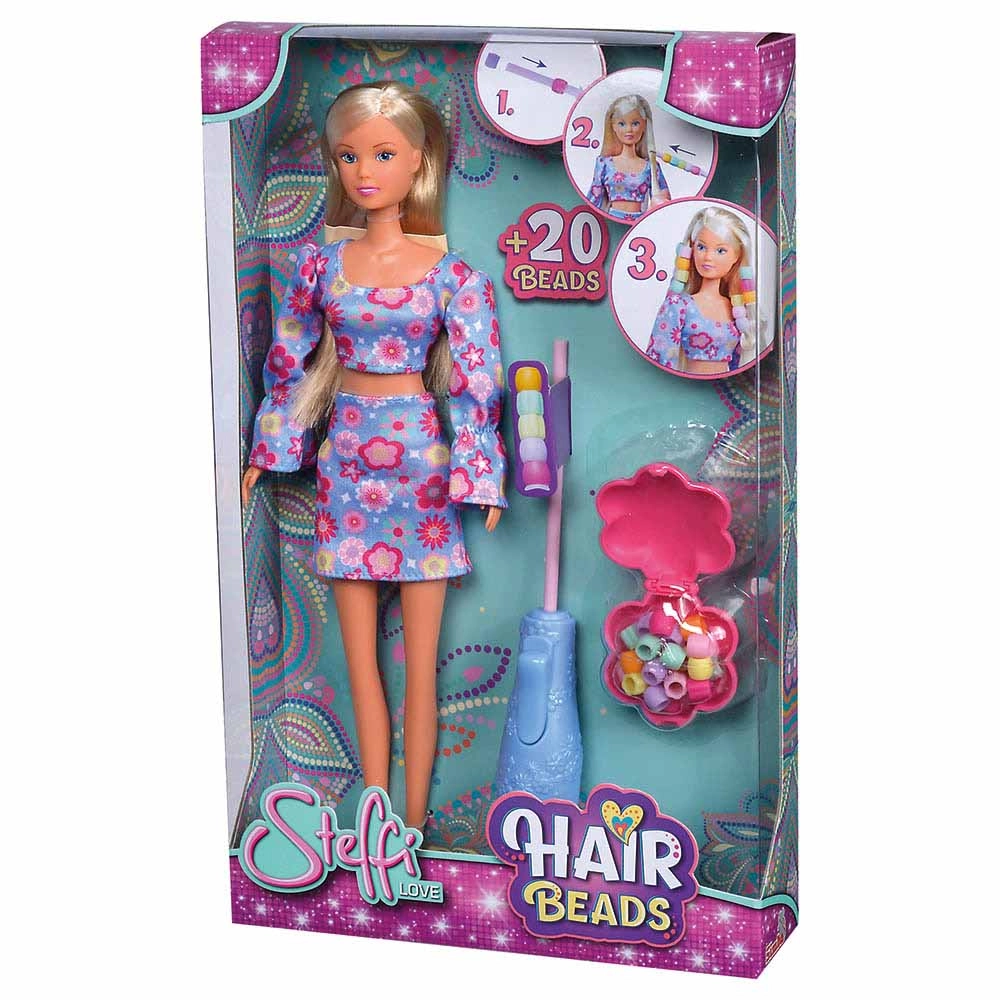 Steffi Love Flower Hair Doll Set - 29cm Girl Pink Ages 3+