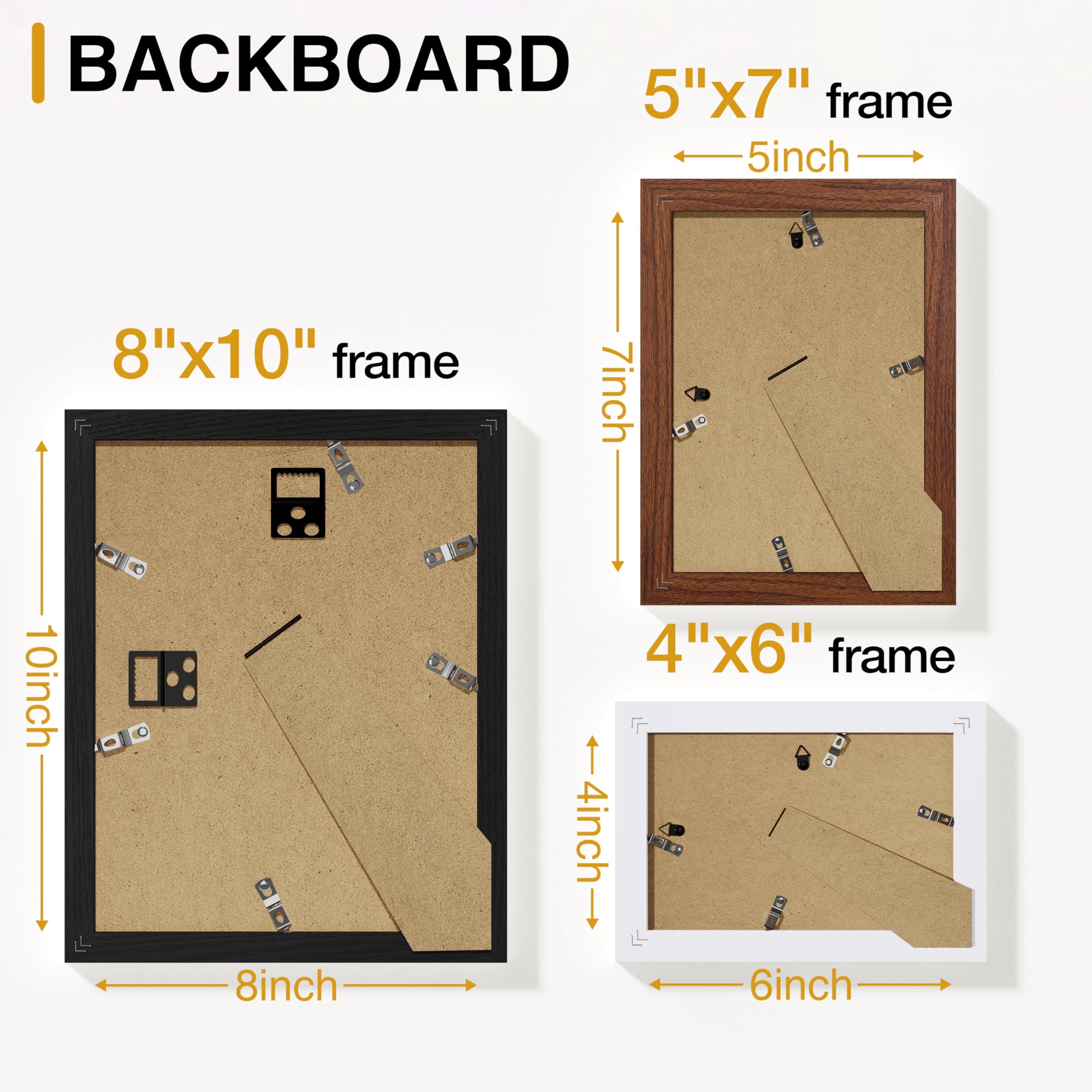 Picture Frames Set - 10 Pack Rustic Grey