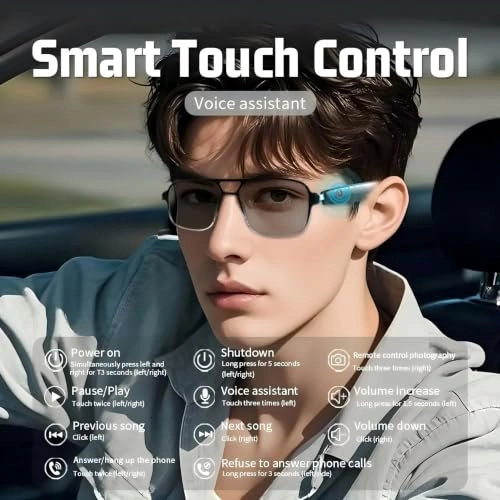 Smart Bluetooth Glasses - black