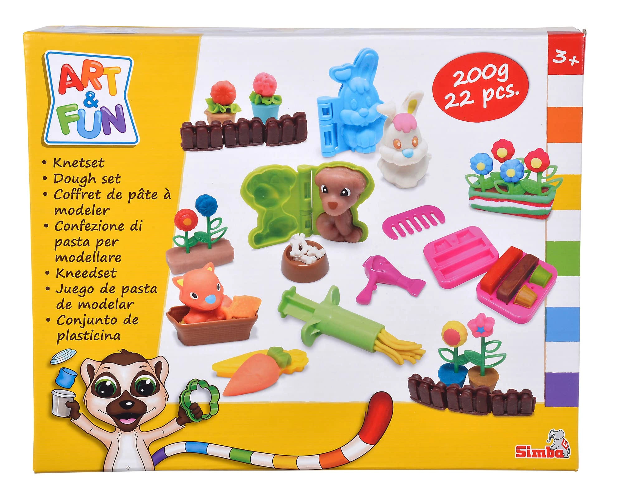 Simba Art and Fun Animal Friends Kneading Set - 3+ years 22 pcs