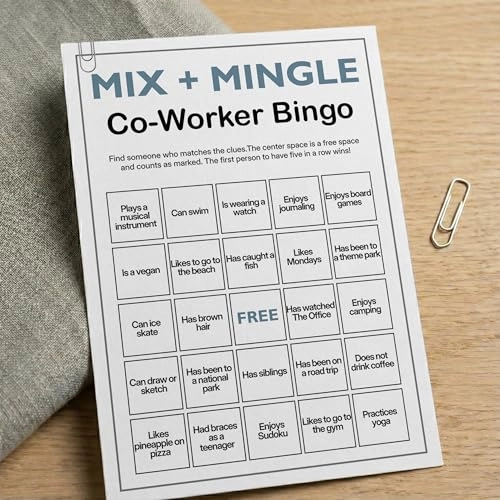 Office Bingo Cards - Adult 25