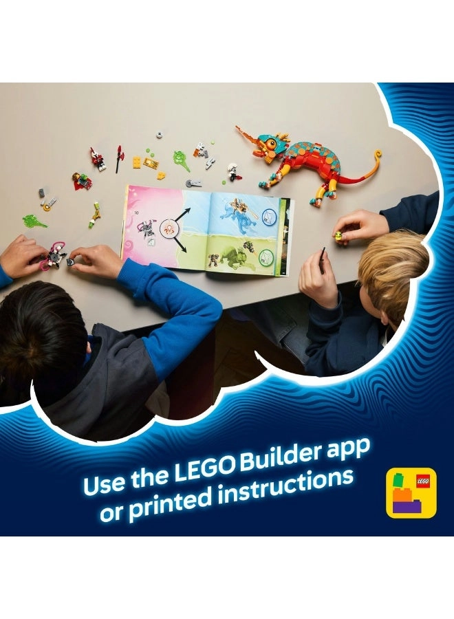 DREAMZzz 2in1 Mateo's Fire Chameleon (71492) - Fantasy Animal Figure 2 Minifigures