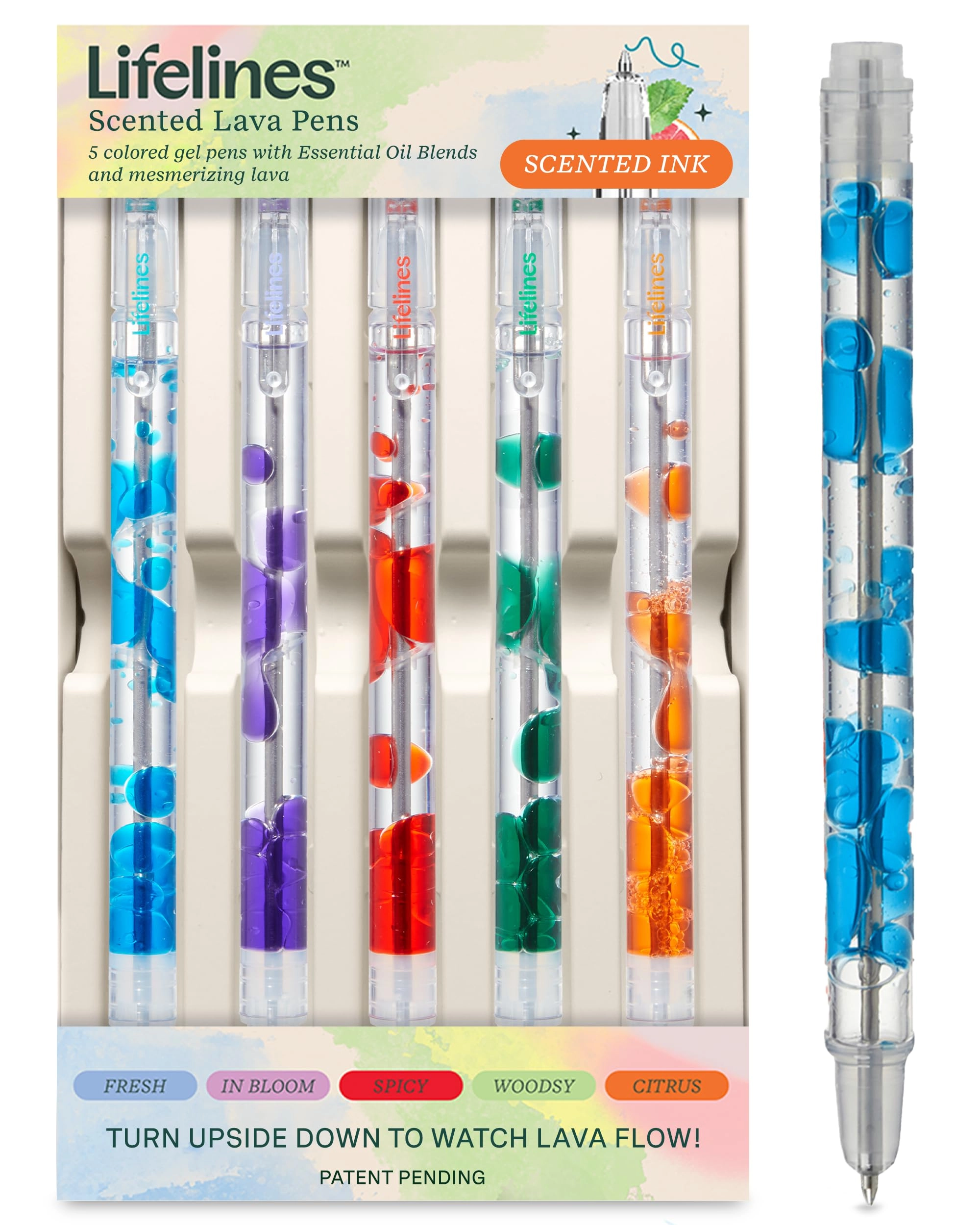 lifelines Scented Lava Gel Pen - 5-Pack 0.5mm