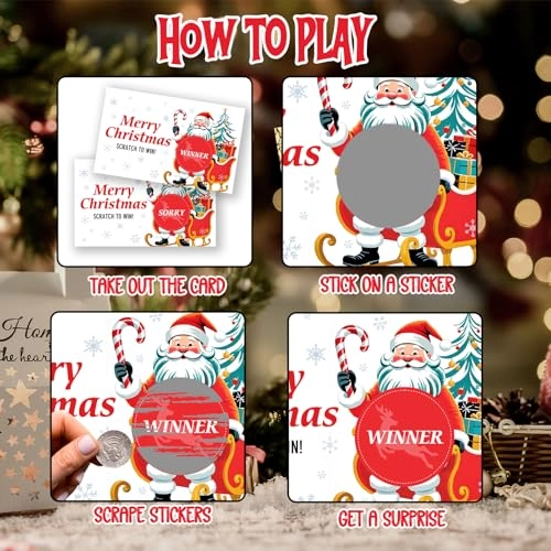 Merry Christmas Scratch Off Cards - Adult 50 piece(s)