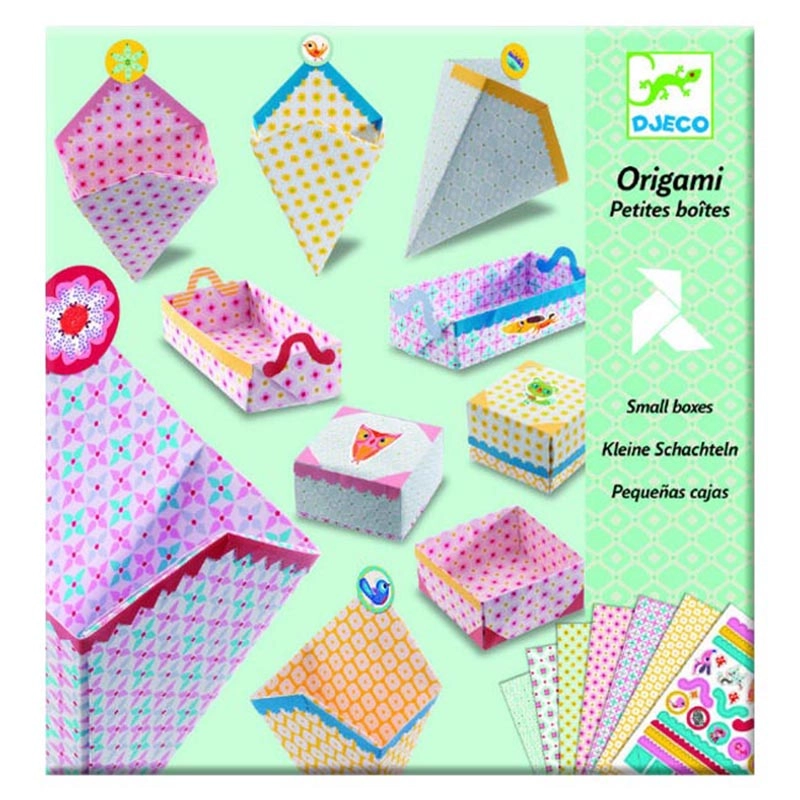 DJECO Origami Small Boxes - Craft Kit Ages 7+ with Stickers