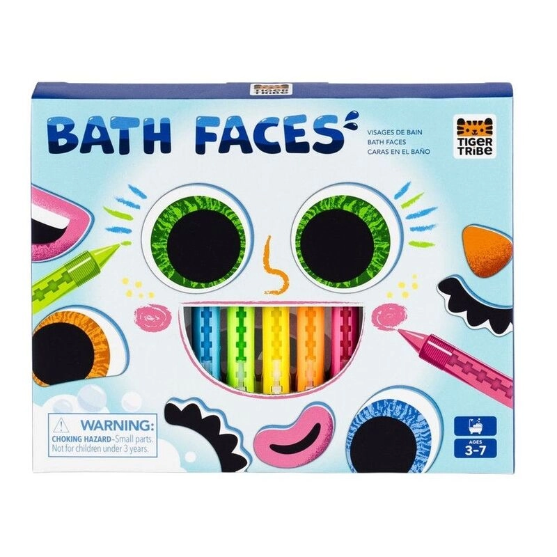 Tiger Tribe Bath Faces - Multi Colour 3+ 5x Bath crayons