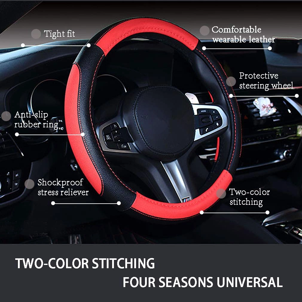Leather Car Steering Wheel Covers