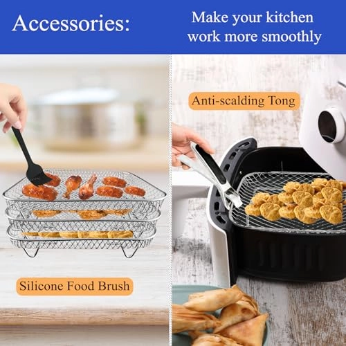 Air Fryer Rack Set - stainless steel silicone