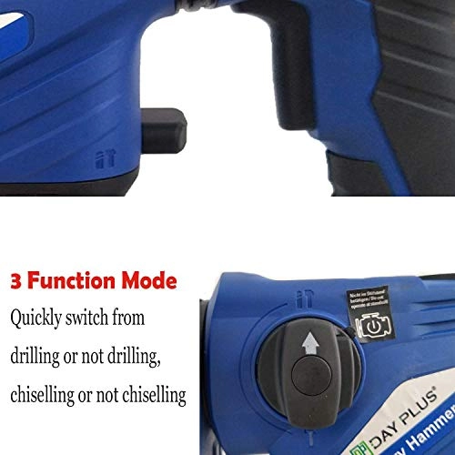 Electric Hammer Drill - 1500W 3 Modes 360°Rotating Handle