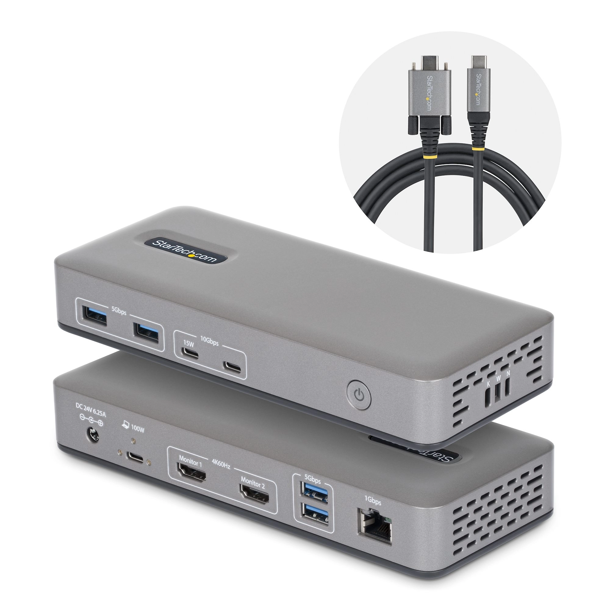 USBC Docking Station - Dual Monitor 4K 60Hz 100W 10Gbps