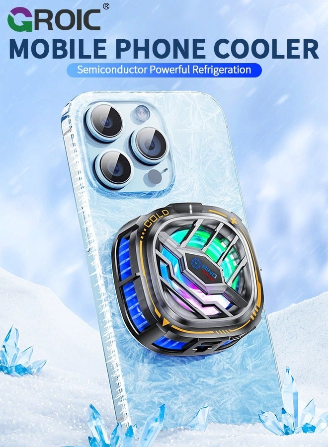 Magnetic Cell Phone Cooler - Black RGB Portable