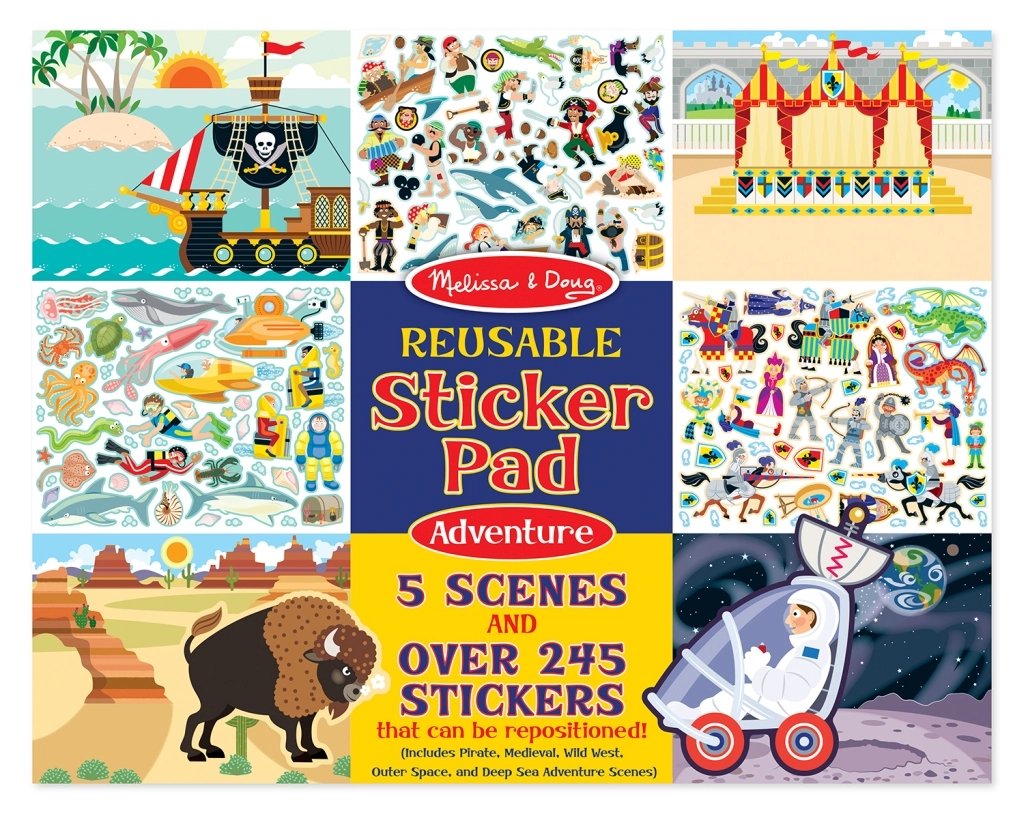 Melissa & Doug Adventure Reusable Sticker Pad 245 pcs