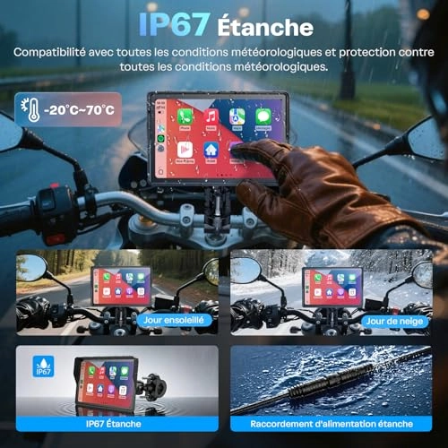 Motorcycle Carplay GPS Navigation System - 5 Inch