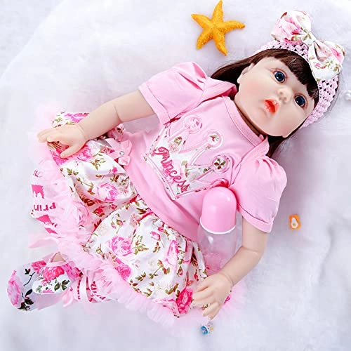 Reborn Baby Doll - 22 Inch Vinyl Brown Eyes
