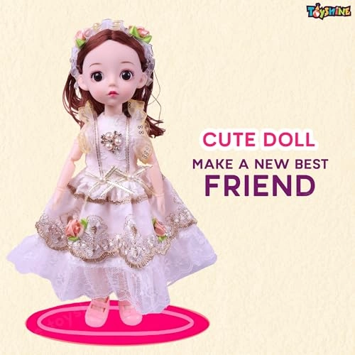 Cute Doll - 12-Inch Plastic Wedding Dress Ages 3+