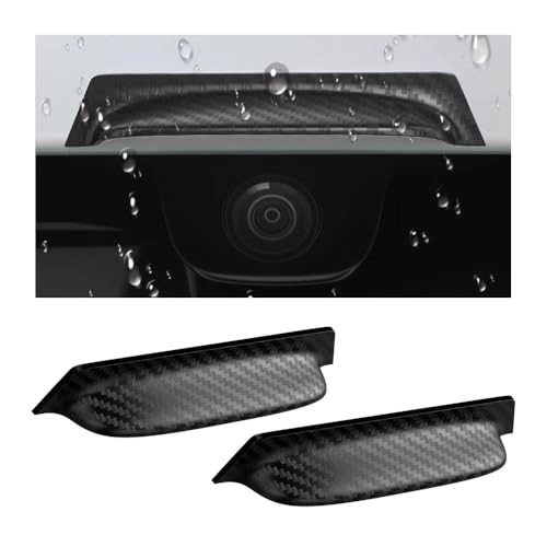 vkqts Backup Camera Rain Shield - 2PCS Carbon Fiber Black