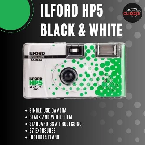 Ilford HP5 - 27 Exposures 400 ISO 35mm + Photography Tips Card - Disposable