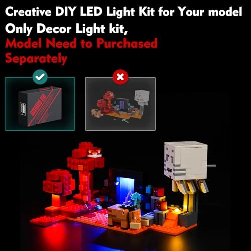 LEGO The Nether Portal Ambush Light Kit (21255) - Lights Only