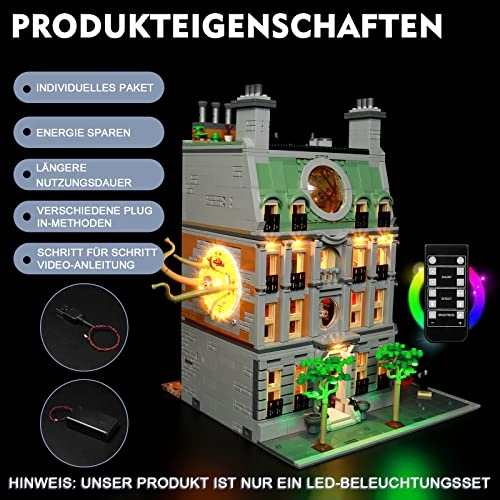 LED light set for LEGO 76218 Sanctum Sanctorum - Remote Control Lights Only