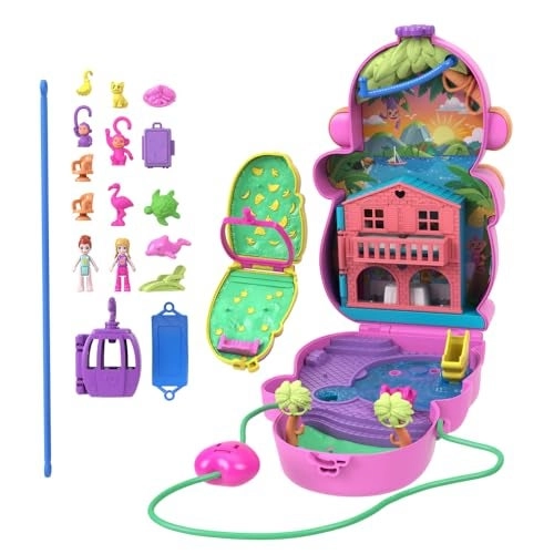 Momma Monkey & Baby Wearable Purse - Dolls Playset 2-in-1 13 Accessories Ages 4+