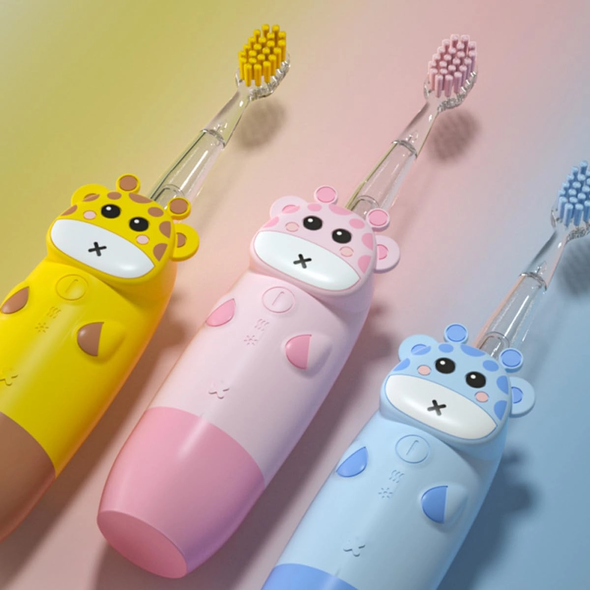 Sonic Toothbrush - USB Rechargeable 4 Soft Brush Heads Pink