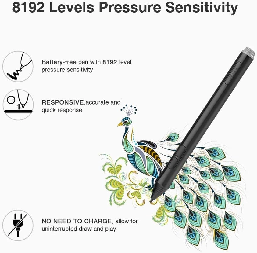 Digital Drawing Tablet - 10 x 6 inches 8192 Levels