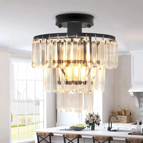 Modern Crystal Ceiling Light