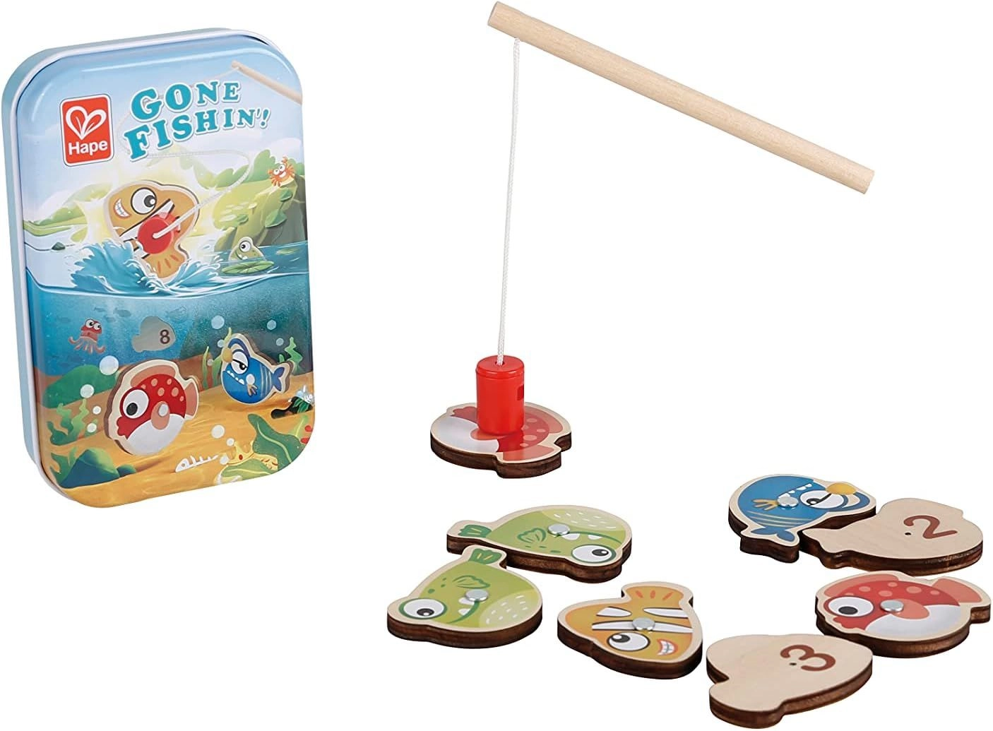 Hape Gone Fishing Magnetic Fishing Game - 2+