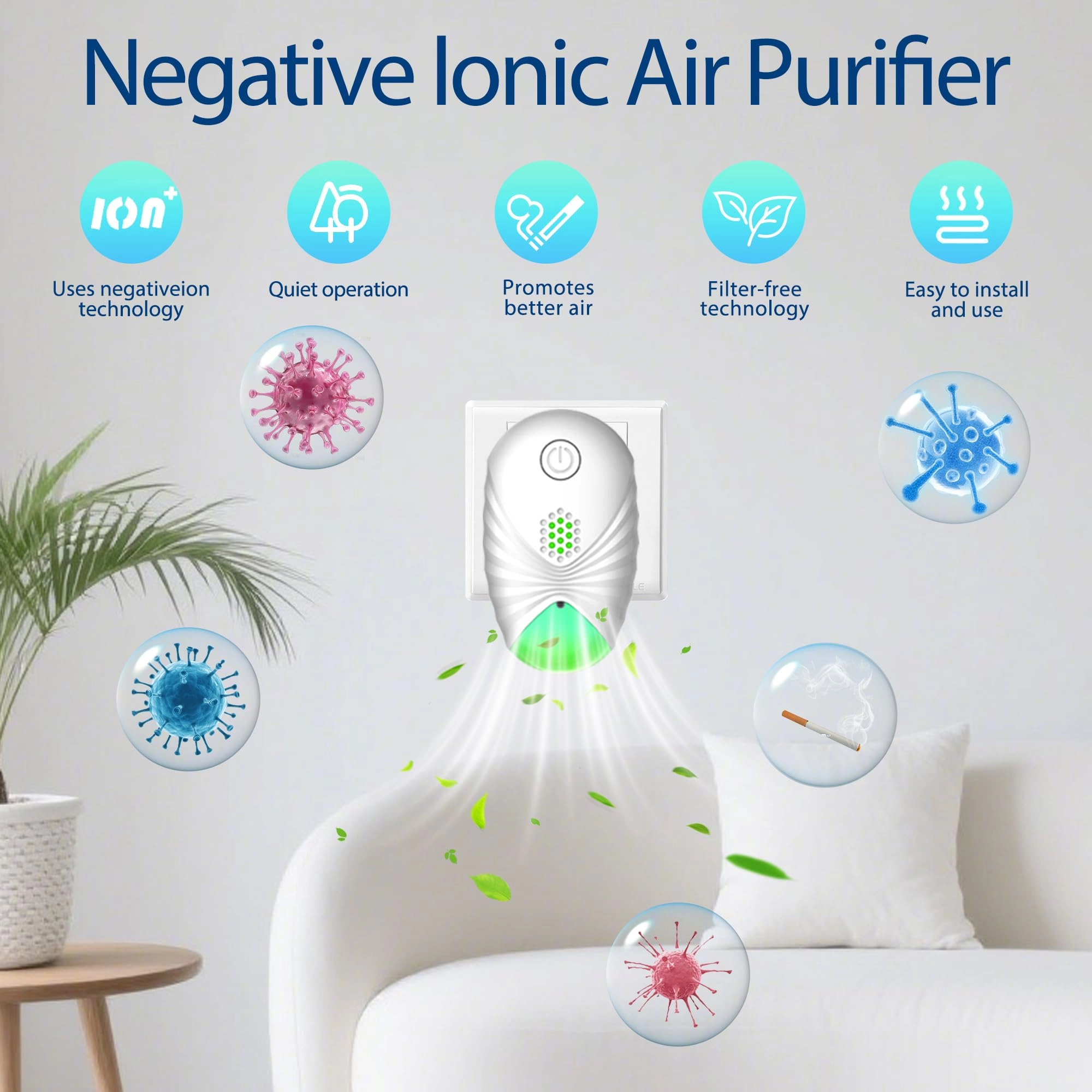 Air Ionizers - 4-Pack Negative Ion Plug-in