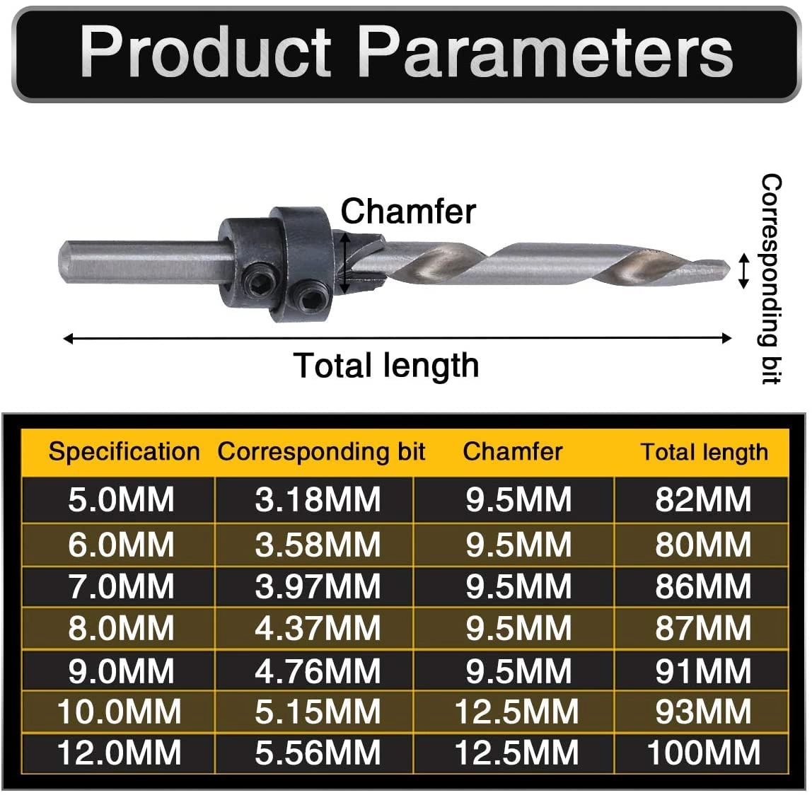 Countersink Drill Bits - 7Pcs