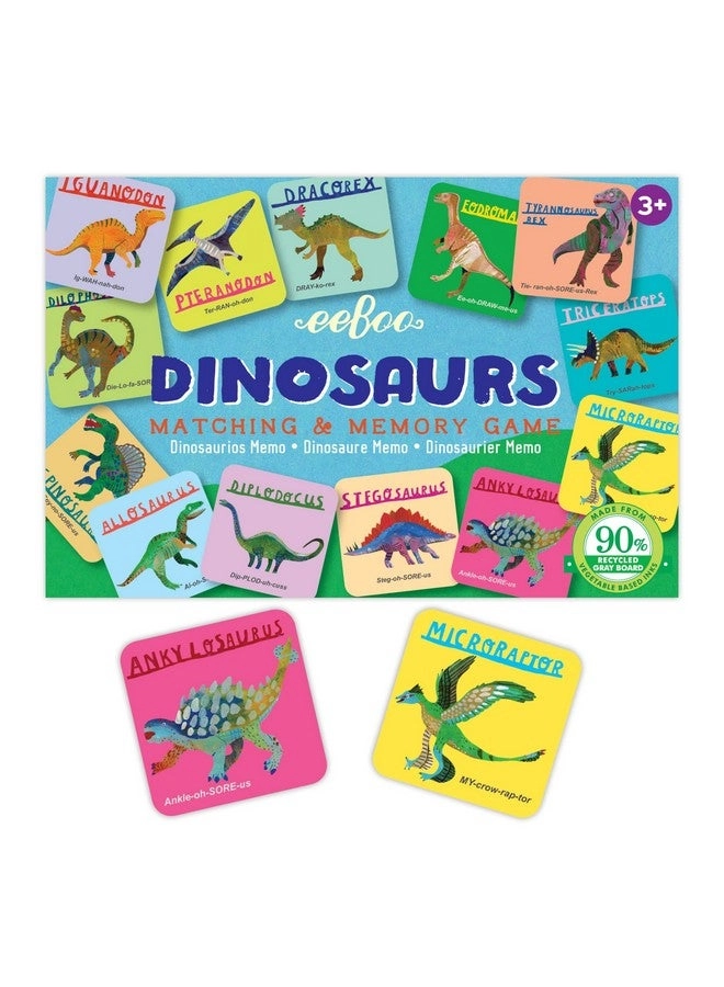 eeboo Dinosaurs Little Memory and Matching Game - 3 years