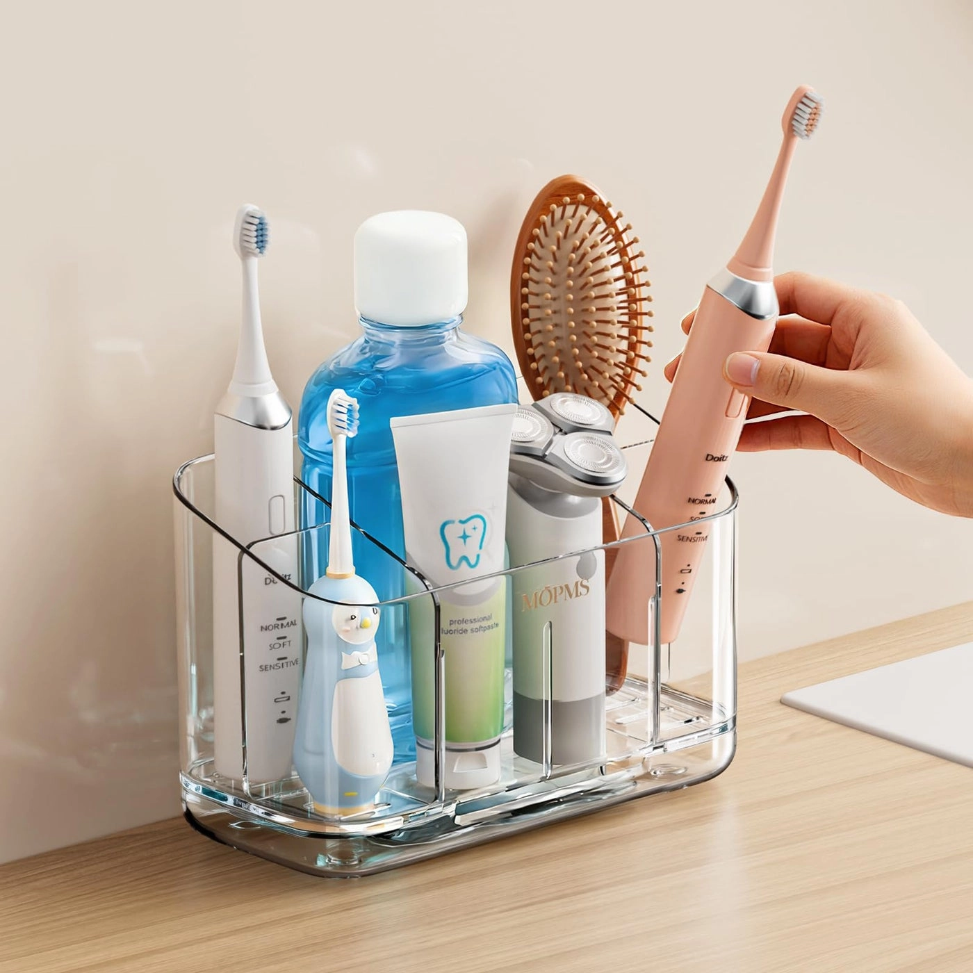 MOPMS Toothbrush Holders - Wall Mounted 5 Slots