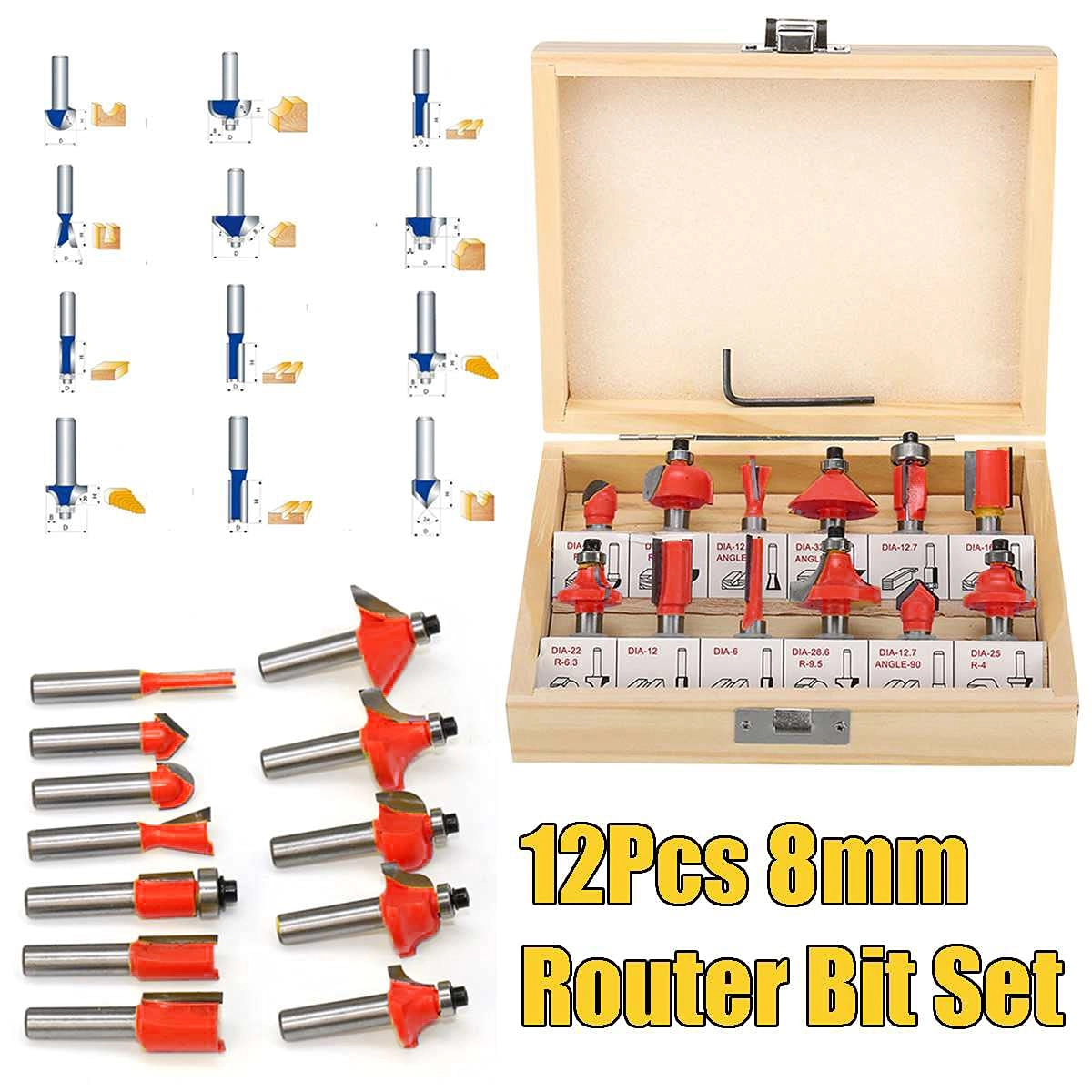 Router bit set - 12 Pieces
