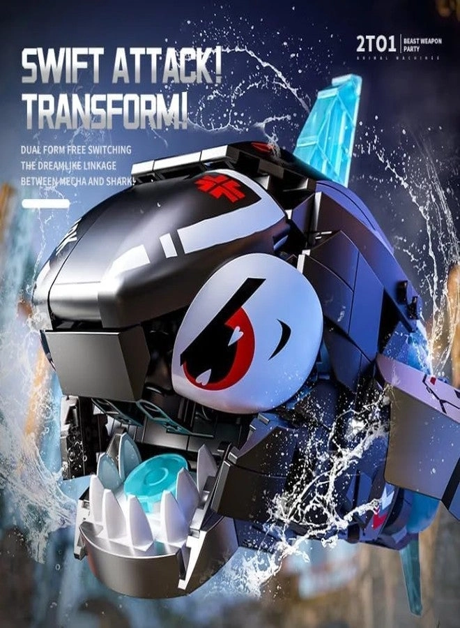 Shark Deformation Building Blocks - 688 pcs Gift Set