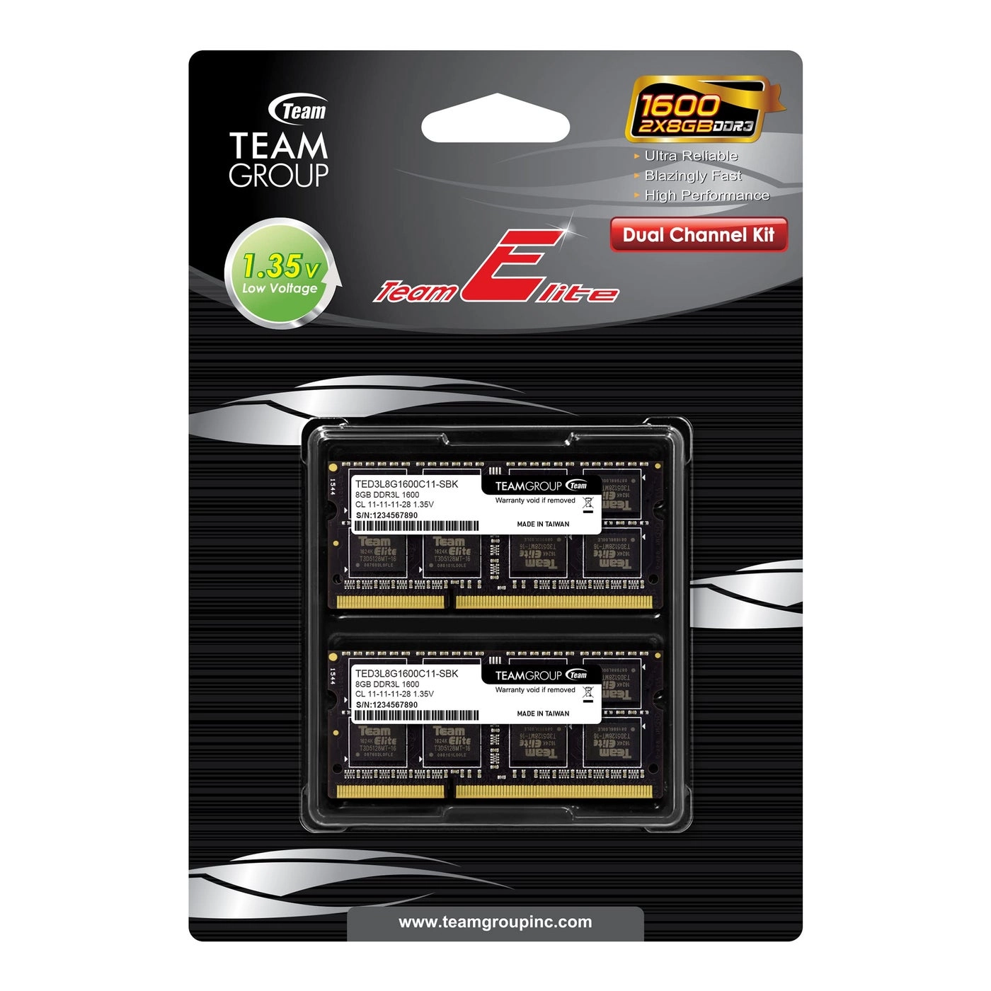 Elite - 16GB 1600MHz SODIMM DDR3L