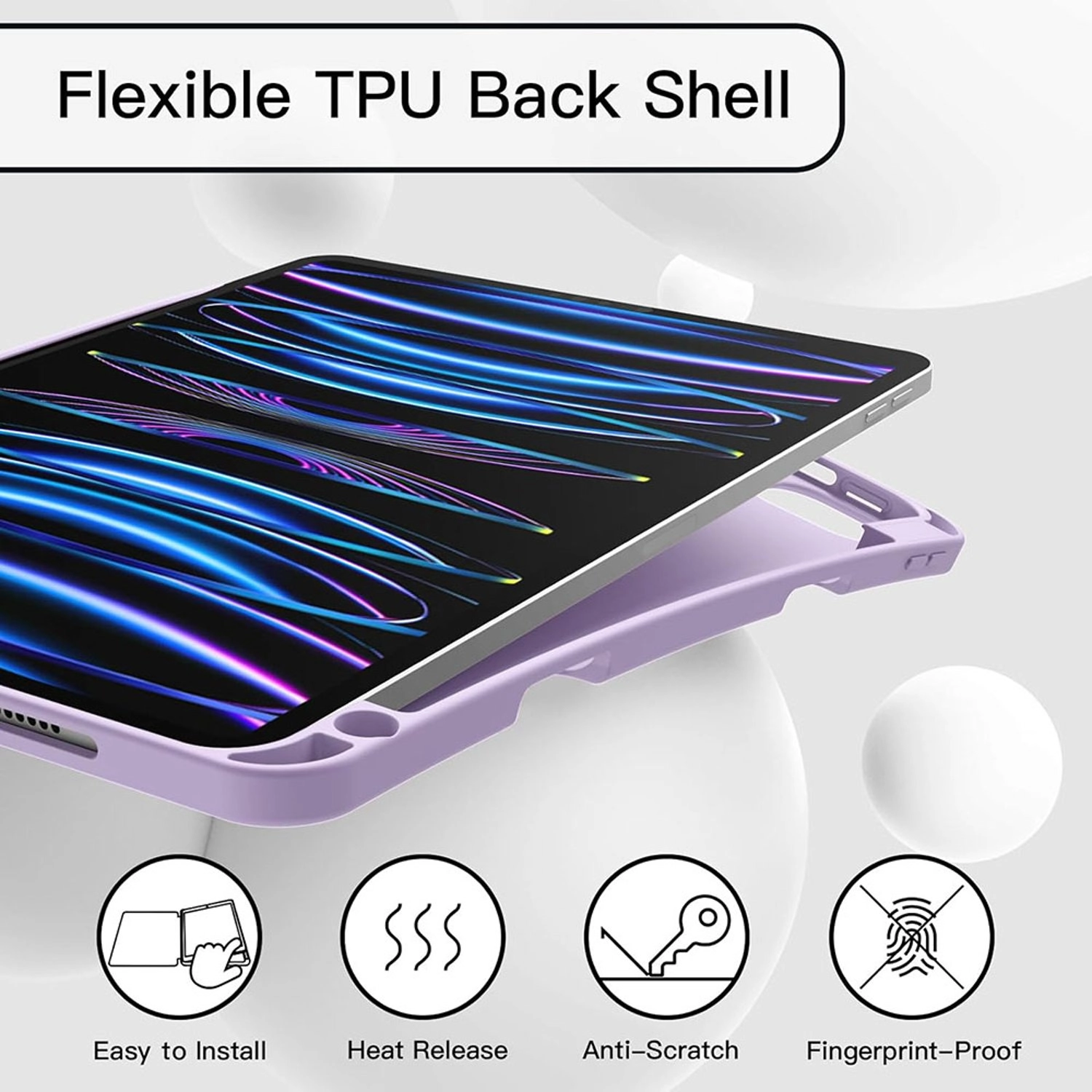 Tri-Fold Book Case with Pencil Holder for iPad Pro 11-inch (2024)