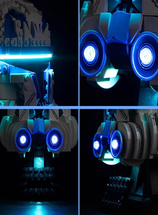 LED Light Kit - Compatible with Lego Captain Rex Helmet Set 75349 DIY Lighting 2023 Series