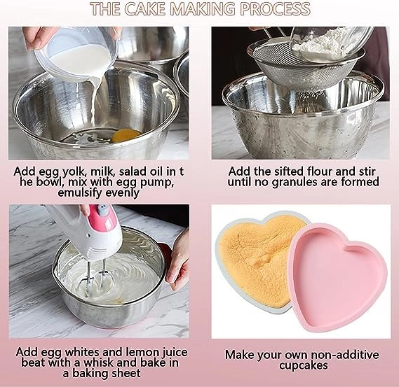 Love Shape Silicone Air Fryer Egg Mold - Silicone 2 pcs